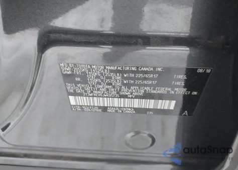 2018 Toyota Rav4 Xle z USA, uszkodzony, nr VIN 2T3WFREV0JW495735